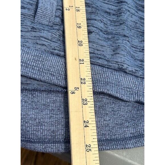 Athleta Techie Sweat Blissful Poncho Hoodie 3/4 Sleeves Pullover Blue Medium - Picture 10 of 10